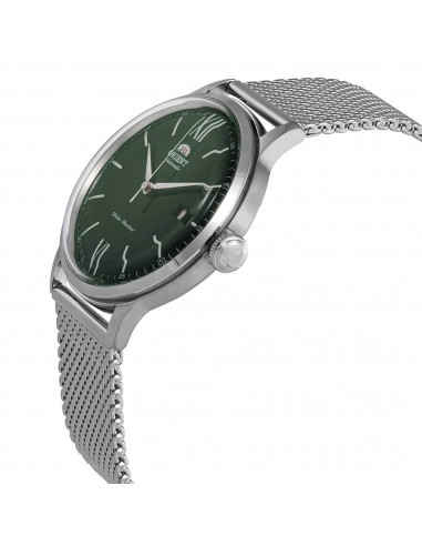 Orient Men's Watch - Bambino Green Dial Silver Tone Mesh Bracelet | RA-AC0018E10B en linge