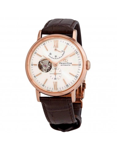 Orient Men's Watch - Star White Open Heart Dial Brown Leather Strap | RA-AV0001S00B soldes