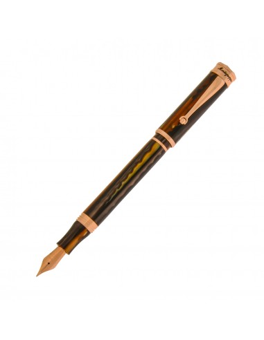 Montegrappa Ducale Brown Fountain Pen (M) ISDUR3RW Jusqu'à 80% De Réduction