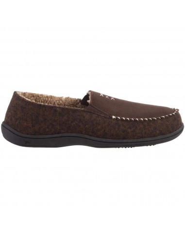 Acorn Men's Crafted Moc Slippers - Suede and Faux Wool, Walnut, Large | A19016WALML online