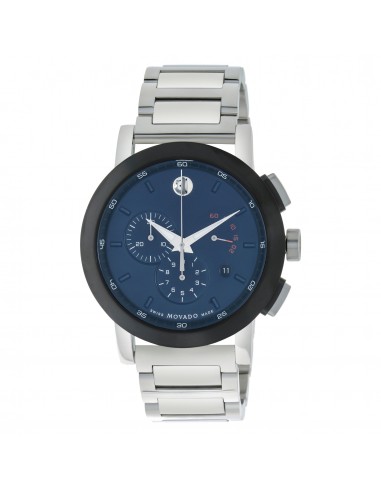 Movado Museum Blue Dial Stainless Steel Chronograph Men's Quartz Watch 607485 à prix réduit toute l'année