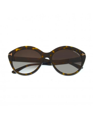 Tom Ford Maxine Avana Scura & Gradient Roviex Round Sunglasses FT0763-5652K brillant des détails fins