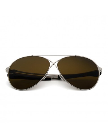 Tom Ford Rocco Shiny Light Ruthenium & Roviex Aviator Sunglasses FT0828-6214J ouvre sa boutique