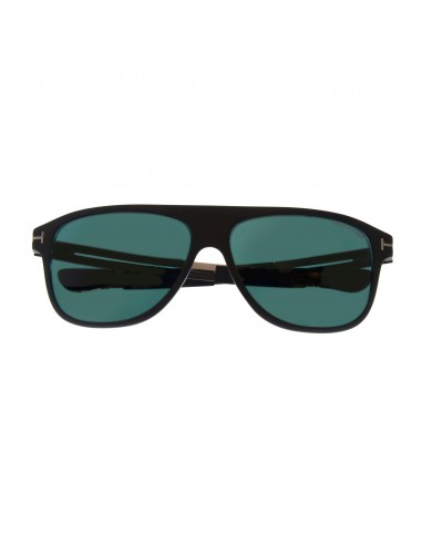 Tom Ford Todd Matte Black & Blue Square Sunglasses FT0880-5902V Venez acheter