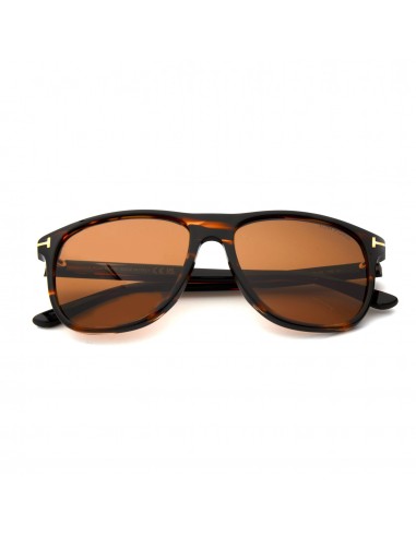 Tom Ford Joni Shiny Warm Brown & Brown Square Sunglasses FT0905-5650E de la marque