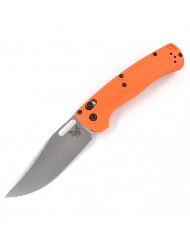 Benchmade Folding Knife - Taggedout Clip-Point Blade Orange Grivory Handle | 15535 ou a consommer sur place