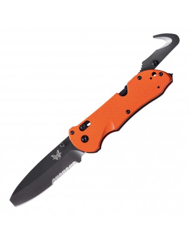 Benchmade Folding Knife - Triage Black Blade Axis Lock Orange Handle | 916SBK-ORG pas cher