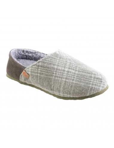 Acorn Women's Slippers - Parker Comfort Grey Plaid Flannel, Medium | A20153GPLWM Fin de série