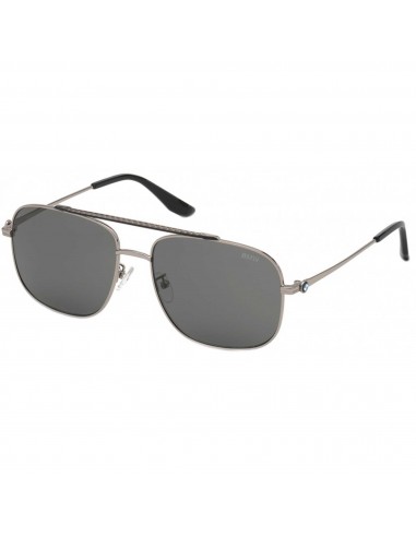 BMW Men's Sunglasses - Shiny Light Ruthenium Frame Smoke Polarized Lens | BW0005 14D pas cher