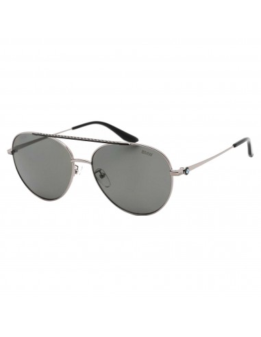 BMW Men's Sunglasses - Smoke Polarized Lens Shiny Light Ruthenium Frame | BW0006 14D d'Europe débarque