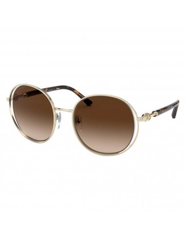 Bvlgari Women's Sunglasses - Pale Gold Round Frame Brown Gradient Lens | BV6135 278/13 Les magasins à Paris et en Île-de-France