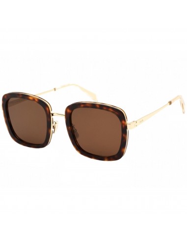 Celine Women's Sunglasses - Full Rim Havana Plastic and Metal Frame | CL40202U 52E en stock