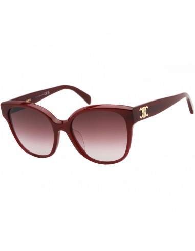 Celine Women's Sunglasses - Polarized Lens Shiny Bordeaux Plastic Frame | CL40204F 69T est présent 