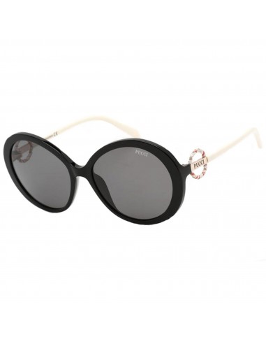 Emilio Pucci Women's Sunglasses - Full Rim Shiny Black Plastic Frame | EP0164 01A pas cher 