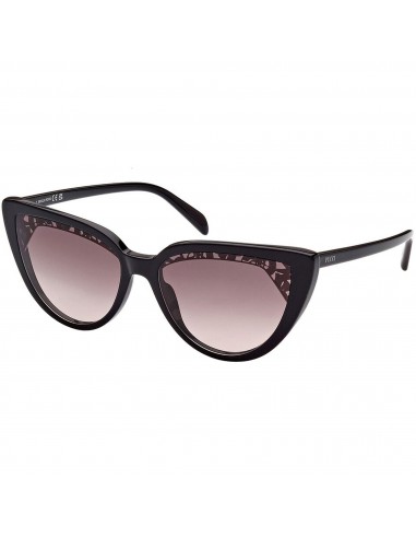 Emilio Pucci Women's Sunglasses - Brown Lens Shiny Black Plastic Frame | EP0183 01F le concept de la Pate a emporter 