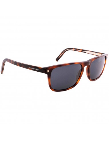 Ermenegildo Zegna Men's Sunglasses - Rectangular Frame Smoke Grey Lens | EZ0173 52A 2024