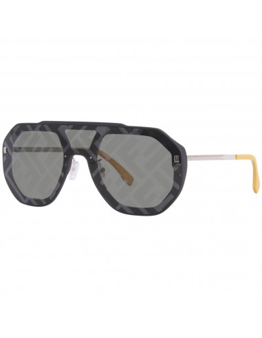 Fendi Women's Sunglasses - Grey with Logo Lens Black Acetate Frame | FE40006U 02C de l' environnement