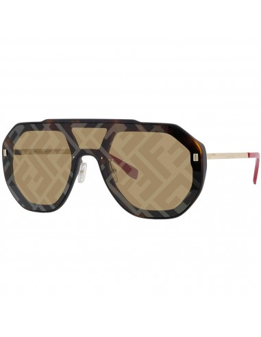 Fendi Women's Sunglasses - Brown with Logo Lens Dark Havana Aviator | FE40006U 52G Les magasins à Paris