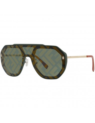 Fendi Women's Sunglasses - Green with Logo Lens Acetate Aviator Frame | FE40006U 32Q outlet