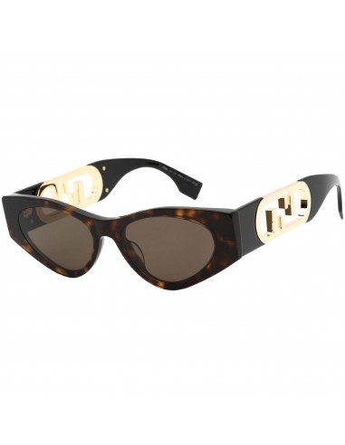 Fendi Women's Sunglasses - Brown Lens Full Rim Dark Tortoise Frame | FE40049I 52E Les magasins à Paris