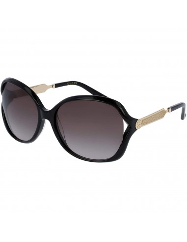 Gucci Women's Sunglasses - Gradient Lens Gold and Black Acetate Frame | GG0076S 002 2023