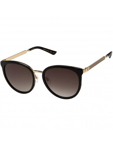 Gucci Women's Sunglasses - Gradient Grey Lens Black and Gold Frame | GG0077SK 001 basket pas cher