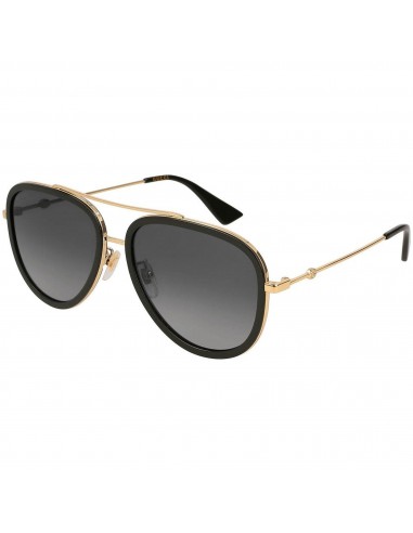 Gucci Men's Sunglasses - Polarized Lens Gold and Black Metal Frame | GG0062S 011 les ligaments