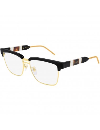 Gucci Men's Sunglasses - Customizable Lens Black and Gold Pilot Frame | GG0603S 002 pas cher