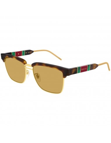 Gucci Men's Sunglasses - Brown Lens Havana Gold Pilot Shaped Frame | GG0603S 006 Les êtres humains sont 