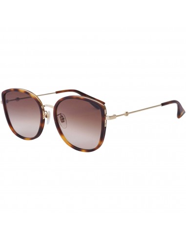 Gucci Women's Sunglasses - Brown Nylon Lens Plastic and Metal Frame | GG0606SK 003 50-70% off 