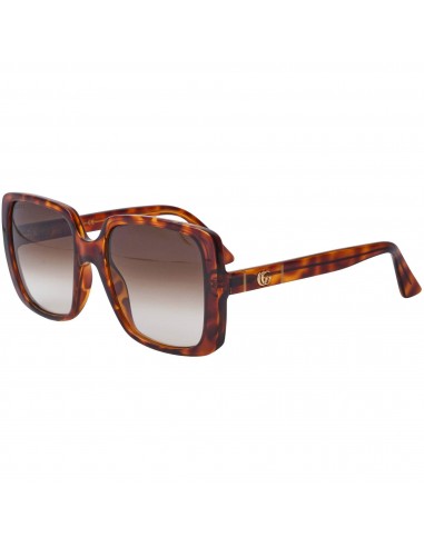 Gucci Women's Sunglasses - Brown Lens Full Rim Havana Plastic Frame | GG0632S 002 À commander