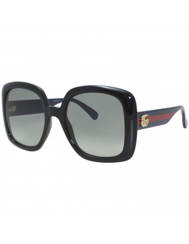 Gucci Women's Sunglasses - Gradient Grey Nylon Lens Black Square Frame | GG0713S 001 de la marque