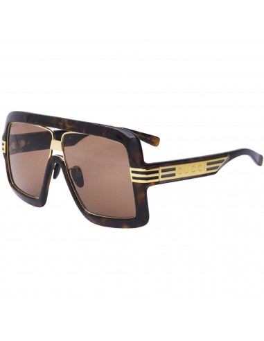 Gucci Men's Sunglasses - Nylon Lens Havana Plastic Pilot Shaped Frame | GG0900S 002 Les magasins à Paris