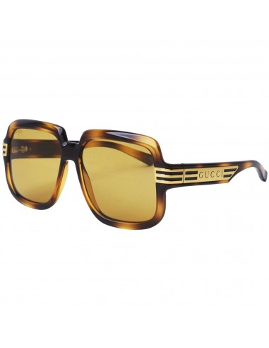 Gucci Men's Sunglasses - Brown Nylon Lens Shiny Havana Acetate Frame | GG0979S 002 paiement sécurisé