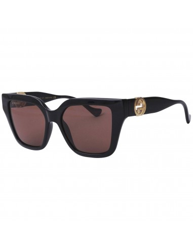 Gucci Women's Sunglasses - Brown Lens Black Square Shape Plastic Frame | GG1023S 005 Véritable concentré