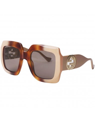 Gucci Women's Sunglasses - Havana and Ivory Square Shape Acetate Frame | GG1022S 003 de l' environnement