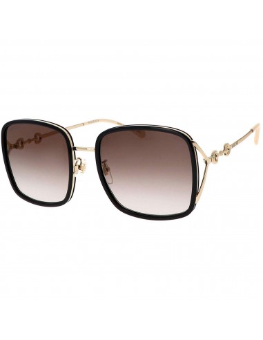 Gucci Women's Sunglasses - Black and Gold Metal and Plastic Frame | GG1016SK 004 rembourrage situé sous