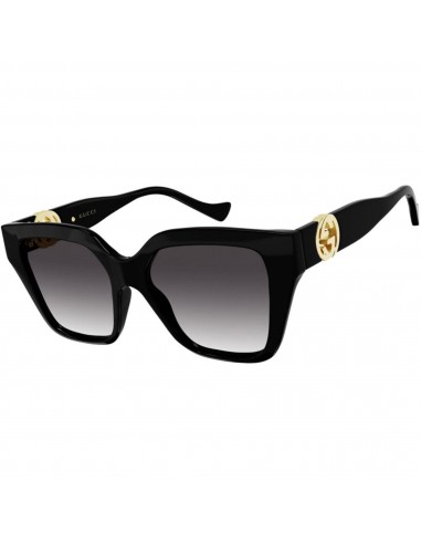 Gucci Women's Sunglasses - Grey Nylon Lens Full Rim Shiny Black Frame | GG1023S 008 paiement sécurisé