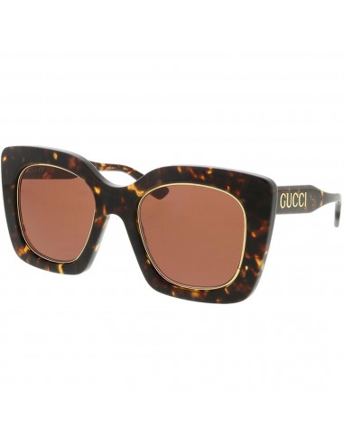 Gucci Women's Sunglasses - Brown Lens Shiny Dark Havana Acetate Frame | GG1151S 003 basket pas cher