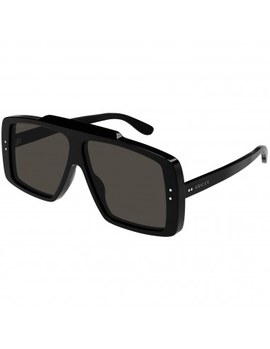 Gucci Unisex Sunglasses - Nylon Lens Black Acetate Wrap Shaped Frame | GG1369S 001 de France