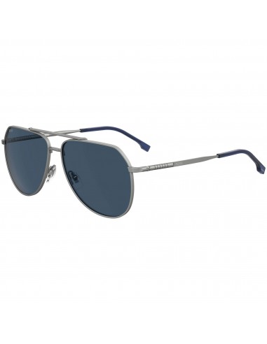 Hugo Boss Men's Sunglasses - Matte Ruthenium Silver and Blue | BOSS 1447/S 0R81 A9 online