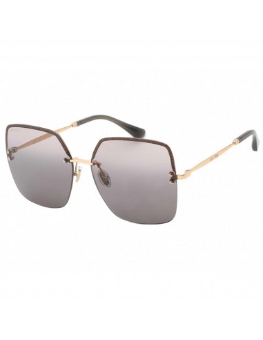 Jimmy Choo Women's Sunglasses - Gold Grey Metal Square Full Rimless | TAVI/S 02F7 france