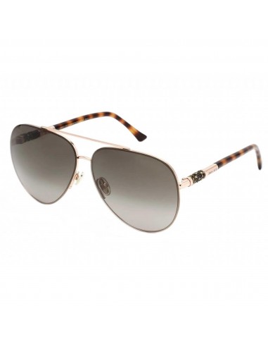 Jimmy Choo Women's Sunglasses - Gold Havana Metal Aviator Shape Frame | GRAY/S 006J HA de pas cher