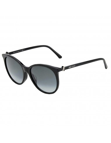 Jimmy Choo Women's Sunglasses - Glitter Black Round Acetate Frame | ILANA/F/SK 0DXF 9O vous aussi creer 