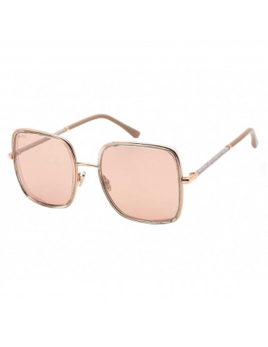 Jimmy Choo Women's Sunglasses - Pink Lenses Gold Nude Square Frame | JAYLA/S 0BKU Les êtres humains sont 