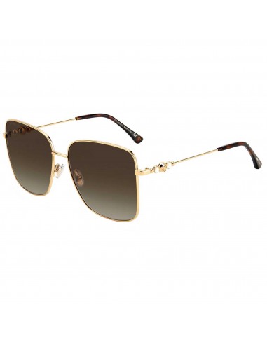 Jimmy Choo Women's Sunglasses - Gold Havana Square Metal Frame | HESTER/S 006J HA le des métaux précieux