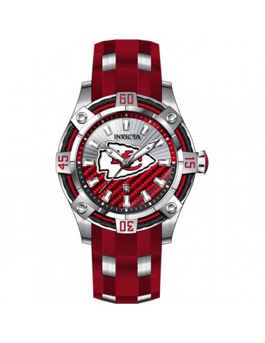 Invicta Men's Quartz Watch - NFL Kansas City Chiefs Red and Silver Tone Dial | 42070 en ligne des produits 