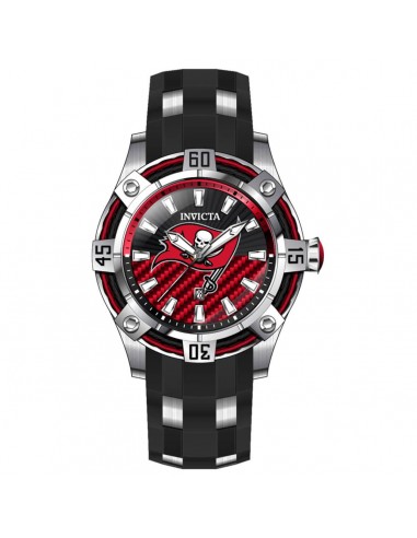 Invicta Men's Watch - NFL Tampa Bay Buccaneers Black and Silver Tone Strap | 42072 acheter