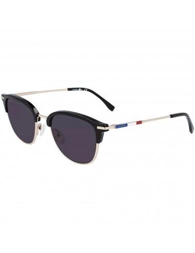 Lacoste Men's Sunglasses - Dark Grey Lens Gold and Black Metal Frame | L106SND 714 Fin de série