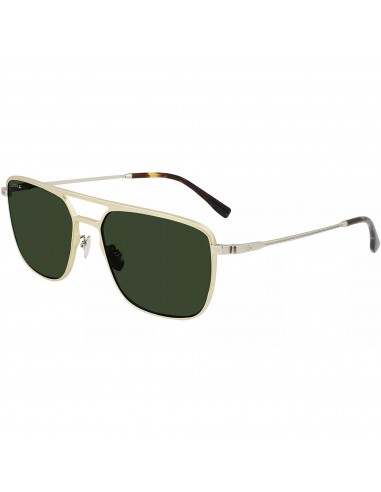 Lacoste Men's Sunglasses - Green Lens Full Rim Gold Pilot Shaped Frame | L242SE 714 sur le site 